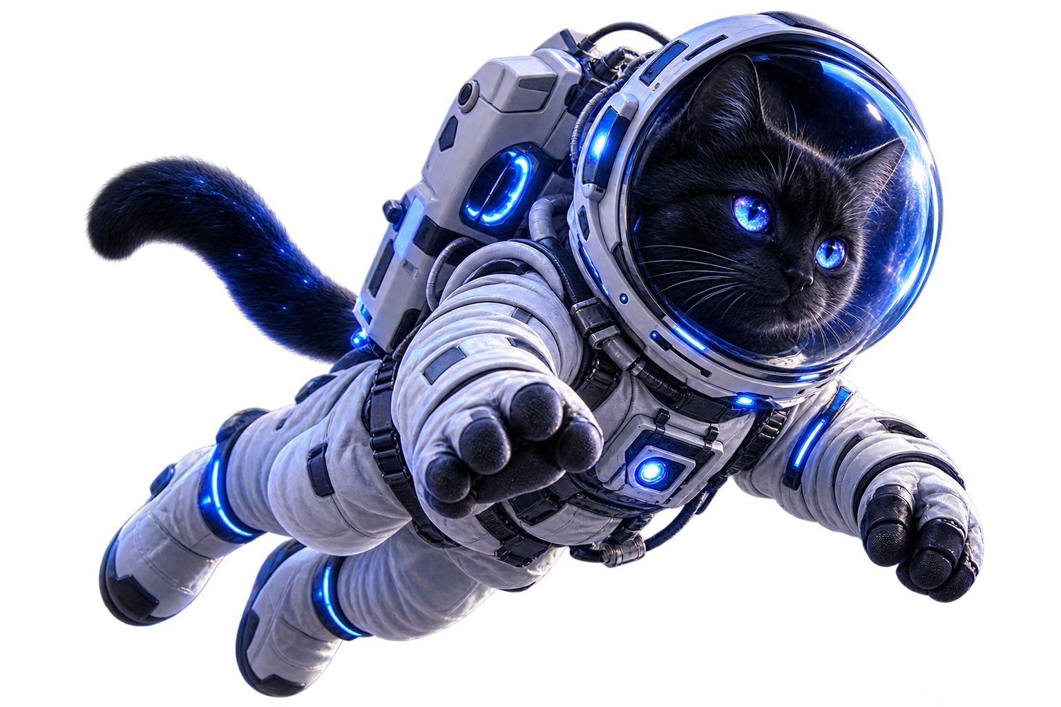 Astronaut space cat representing Mikaella Rapanan